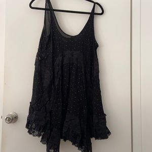 Free People Black Lace Tunic